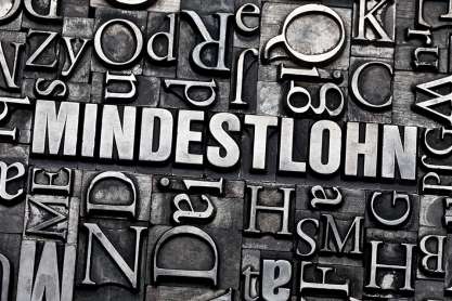 Foto: Schriftzug Mindestlohn