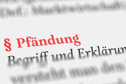 Foto: Textausschnitt Pfändung